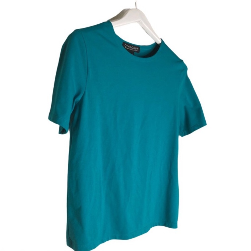 Nice Shirt Vintage Green Y2K Pima Cotton Top Dialogue Pullover Short Sleeve M